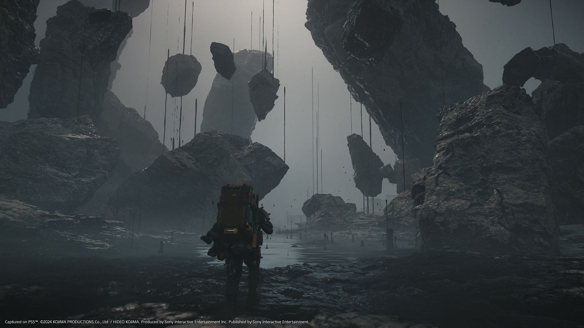 Environmental hazards in Death Stranding 2 can make terrain traversal more difficult (Image via Sony Interactive Entertainment)